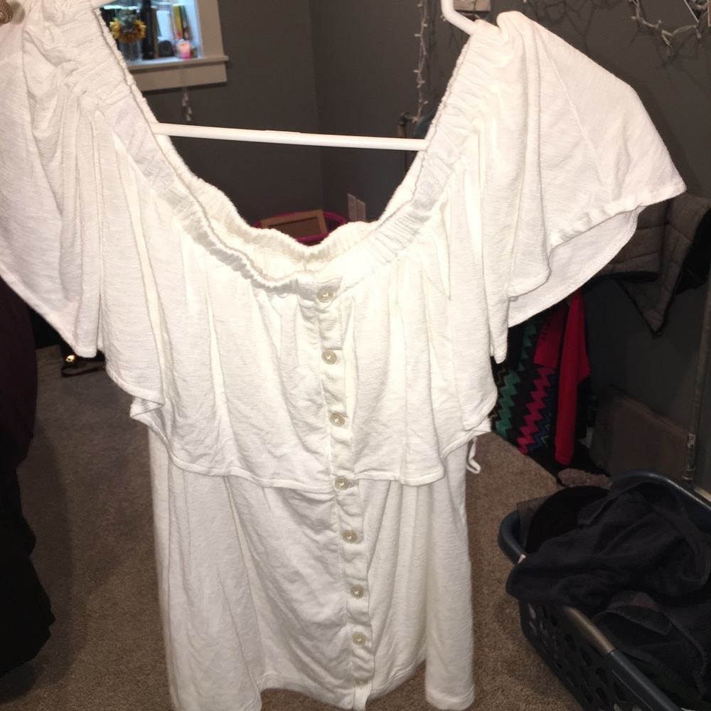 white off the shoulder top